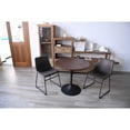 thumbnail image 3 of Brassex Madison Upholstered Dining Chair Set of 2 with Powder-Coated Steel Frame, Vintage Brown, 3 of 7