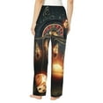 thumbnail image 3 of Disketp Creative Casino Print Women'S Comfy Pajama Pants Casual Drawstring Palazzo Lounge Wide Leg Pants, 3 of 9