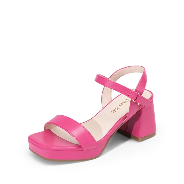 Sandalia DREAM PAIRS para Niñas con Punta Abierta y Tacón Grueso Talla 4