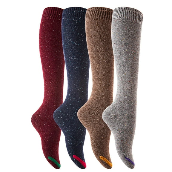 Lovely Annie Women's 4 Pairs Cute Knee High Cotton Socks.