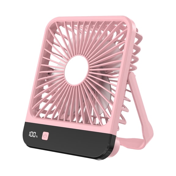 Mecorevxz USB Fan Rechargeable Long-life Home Silent Super Powerful Folding Desktop Fan(Pink)