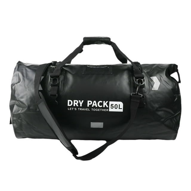 M Buder Bolsa Trasera Impermeable para Motocicleta de 50L Equipaje de Viaje Seco de PVC Alta Resistencia Ideal para Acampar Navegación Kayak Pesca Negro