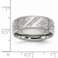 thumbnail image 7 of Chisel Stainless Steel Polished and Textured CZ Ring Size 10  Men, 7 of 7