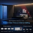 thumbnail image 2 of Projector Alarm Clock with Radio, Digital Clock, USB Alarm Clock Radio with Dual Alarm and 7 LED Mirror Screen, Snooze, 4 Brightness Levels, 12/24h, 1, 2 of 5