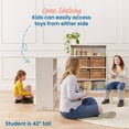 thumbnail image 4 of ECR4Kids Streamline 3-Shelf Double-Sided Storage Cabinet, 36in, Classroom Furniture, White Wash, 4 of 9