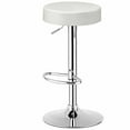 thumbnail image 6 of Gymax 2PCS Adjustable PU Leather Kitchen Counter Bar Chairs Swivel Bar Stool White, 6 of 7