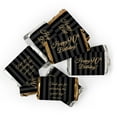 thumbnail image 2 of 100ct 90th Birthday DIY Party Mini Wrapper Favors for Hershey's Miniatures - Black and Gold - Candy Not Included, 2 of 6