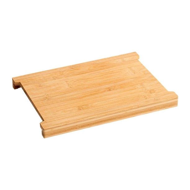 Tabla de cortar de bambú, tabla para cortar frutas y verduras, con bandeja para almacenar alimentos Doble placa