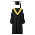 thumbnail image 4 of FYEGRE Elegant Graduation Gown Doctoral Commencement Attire Matching Cap Tassel Ensemble For Formal Yellow S, 4 of 4