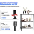 thumbnail image 5 of XF XINFENG 3-Tier Heavy Duty Adjustable Wire Shelving Unit – 450lbs Capacity Metal Storage Rack for Closet, Kitchen, Office, Home – 23"L×13.2"W×30.2"H, Black, 5 of 8