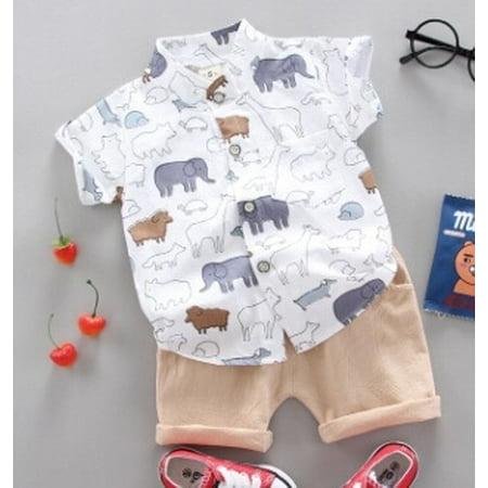 Toddler Baby Boys Summer Clothes, Cartoon Animal Print Button Down Shirts and Shorts Outfits Playwear Set | Walmart Canada Toddler Baby Boys Summer Clothes, Cartoon Animal Print Button Down Shirts and Shorts Outfits Playwear Set | Walmart Canada