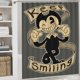 thumbnail image 5 of Juego de 4 cortinas de ducha de Bendy And The Ink Machine con alfombrillas antideslizantes, tapa de inodoro y alfombrilla de baño, cortina de ducha impermeable con decoración de dibujos animados para, 5 of 8