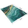 thumbnail image 4 of Teal Gold Marble Pattern Blanket,Comfortable Soft Flannel Throw Blanket,All Season,Warm Lightweight Blankets for Sofa Bed Couch Living Room Chair,40"x50", 4 of 4