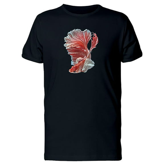 Scarlet Fighting Betta Fish T-Shirt Men -Image by Shutterstock, Male XX-Large