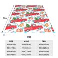 thumbnail image 3 of Zufioo Watercolor Red Truck And Fir Tree Fleece Blanket Queen Size,Plush Bed Blanket,Ultra Soft Throw Blanket,Plush Fuzzy Cozy Blanket Perfect for Bed,Couch-80"x60", 3 of 7