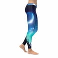 thumbnail image 3 of SUNENAT Milky Way in Starry Night Forest Women's Capri Leggings Stretchy Skinny Yoga Pants 3XL, 3 of 4