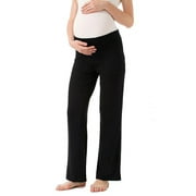 Jchiup Women's Maternity Wide Straight Versatile Comfy Lounge Pants Pregnancy Trousers