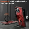 thumbnail image 4 of TECH CIRCLE Magnetic Case for iPhone 14 Pro, [Compatible with MagSafe] Built in 360° Rotatable Ring Holder Kickstand Slim Shockproof Protective Phone Case for iPhone 14 Pro 6.1",Red, 4 of 6
