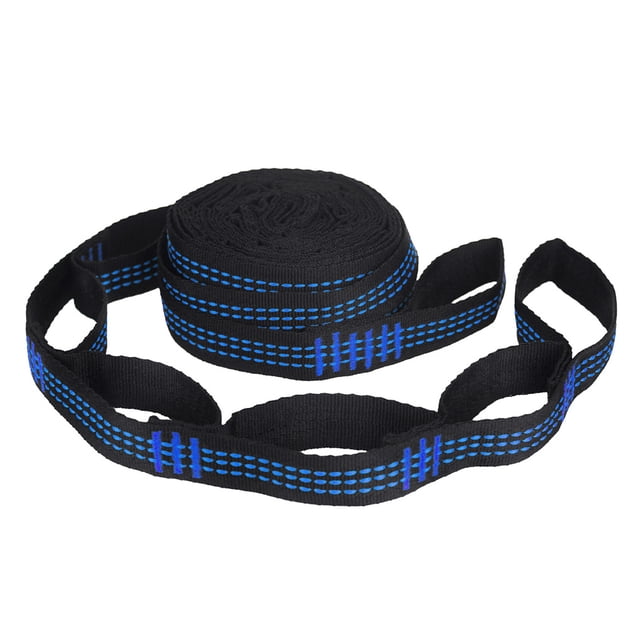 Soidarity De correas para hamaca, correas colgantes para exteriores, 5 uds. De anillos ajustables, cinturones portátiles para hamaca de árbol para carpas Azul Soidarity OD001594-01