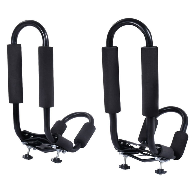 Costway 2 Pair Canoe Boat Kayak Roof Rack Car SUV Truck Top Mount Carrier J Cross Bar