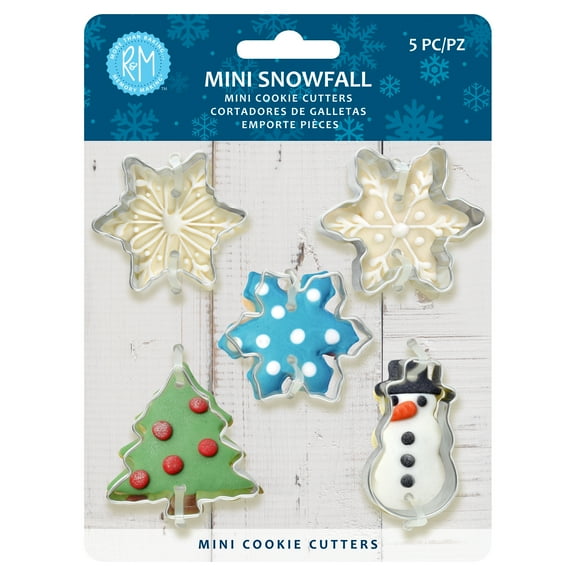 R&M International Mini Snowfall Cookie Cutter 5 Piece Set