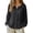 hgg263-Black, variant on Women's Summer Cotton Linen Sun Protection Shirt Round Neck Long Sleeve Raglan Lightweight Blouse