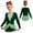 Green, variant on vastwit Kids Girls Sequins Stripes Ballet Dance Gymnastics Leotard Christmas Party Candy Cane Costume Red 10