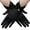 Black, variant on Elegant Satined Gloves for Women Formal Occasion Gloves Ceremonial Wrist Length Pearls Gloves for Evening Dancing Party