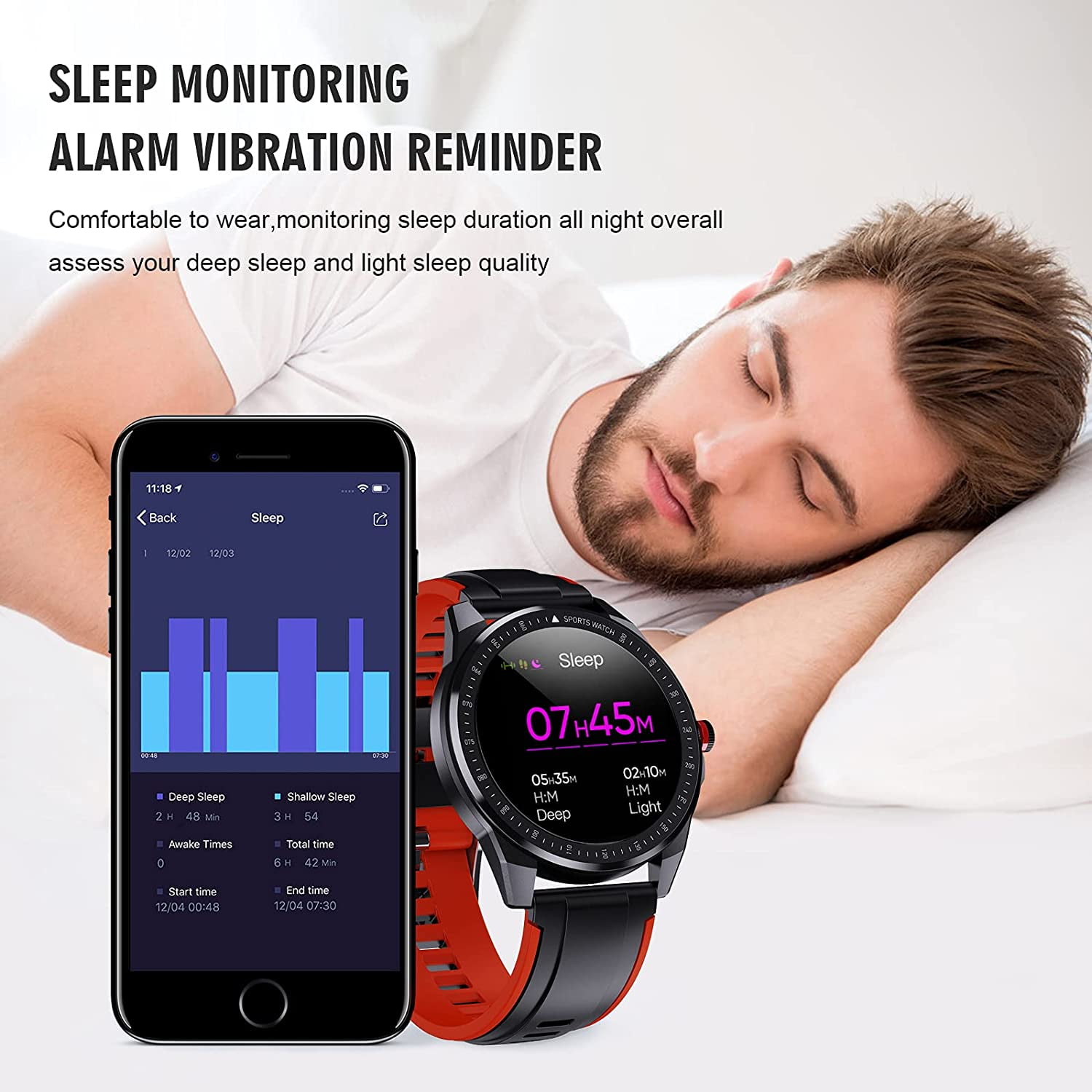Timoom Smart Watch For Men Ip68 Waterproof Fitness Tracker 1.28 hd Sport Watch With Heart Rate Monitor Breathe Training Music Control Camera Pedome
