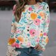 thumbnail image 2 of Camisas de mujer con estampado gráfico de manga larga con cuello redondo, sudadera, suéter, tops cómodos Fridja hkj1549, 2 of 4
