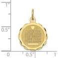 thumbnail image 4 of Solid 14k Yellow Gold Love Sentinment Engraveable Charm - 23mm, 4 of 6