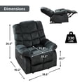 thumbnail image 2 of Bonzy Home Massage Recliner Chair with Heat and Vibration Manual Recliners Fabric Sofa Reclining Chair for Living Room, Gray, 2 of 8