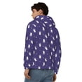 thumbnail image 4 of Kdxio Astronaut Rabbit Print Men Hoodies Casual Hoodies for Men with Zip Pockets Full Zip Long Sleeve Sweatshirt Sports Hooded Jacket-X-Large, 4 of 5