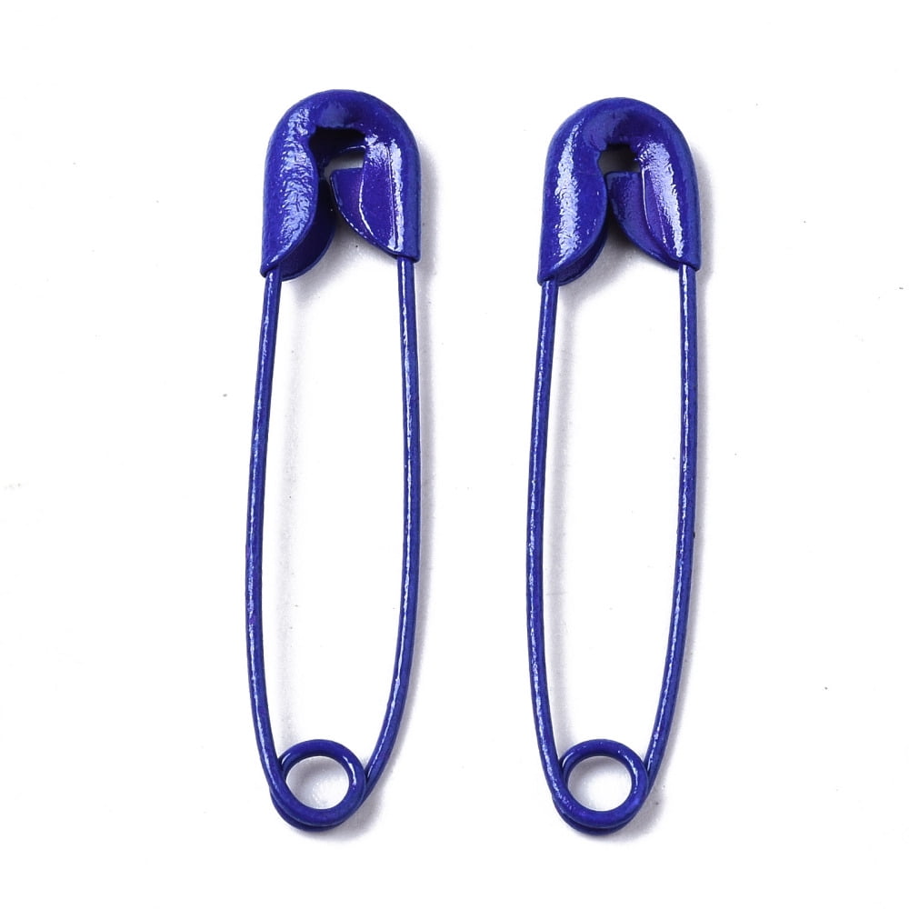 Spray Painted Iron Safety Pins for Brooch Making Kilt Needles Mixed color 30~31x7x2.5mm DIY