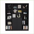 thumbnail image 2 of 3-Piece Modern Manufactured Wood Bookcase Set, Wenge | Primary Living Space, 2 of 6