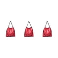 thumbnail image 4 of kurtrusly 1/2/3 Wide Application Convenient And Practical Chain Handbag For Women - Foldable Shoulder Bag Fashion PU Chain Shoulder Bag red 3PCS, 4 of 6