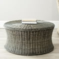 thumbnail image 4 of Safavieh Ruxton Wicker and Wooden Ottoman in Black, 4 of 4