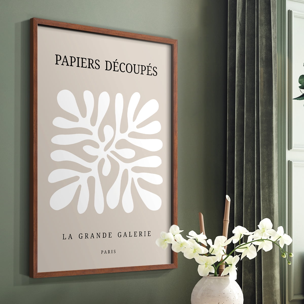 Matisse CCCLXXXVII in Brown Solid Wood 16 x 20 Framed Print
