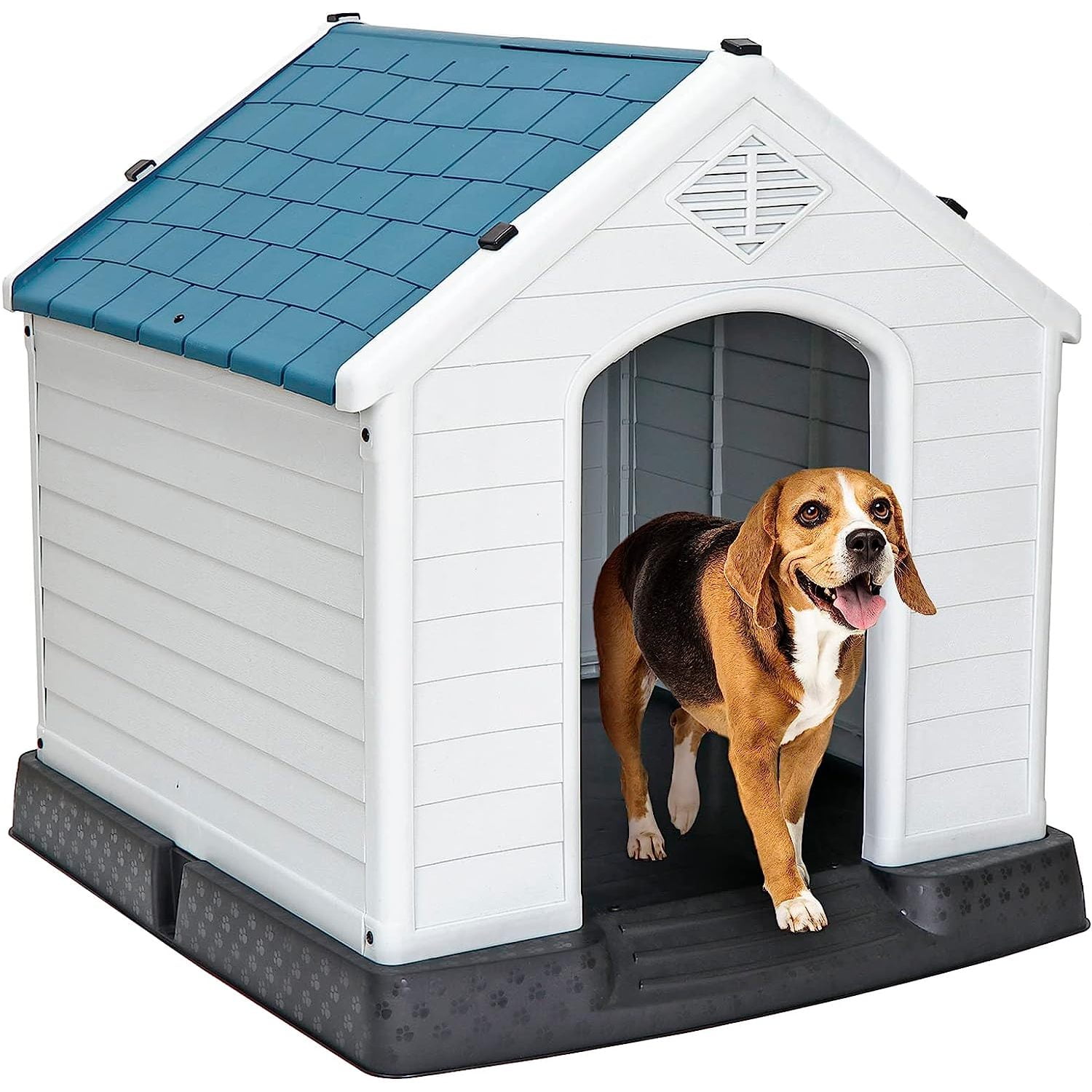 Bilot 28Inch Plastic Dog House Water Resistant Dog Kennel for Small