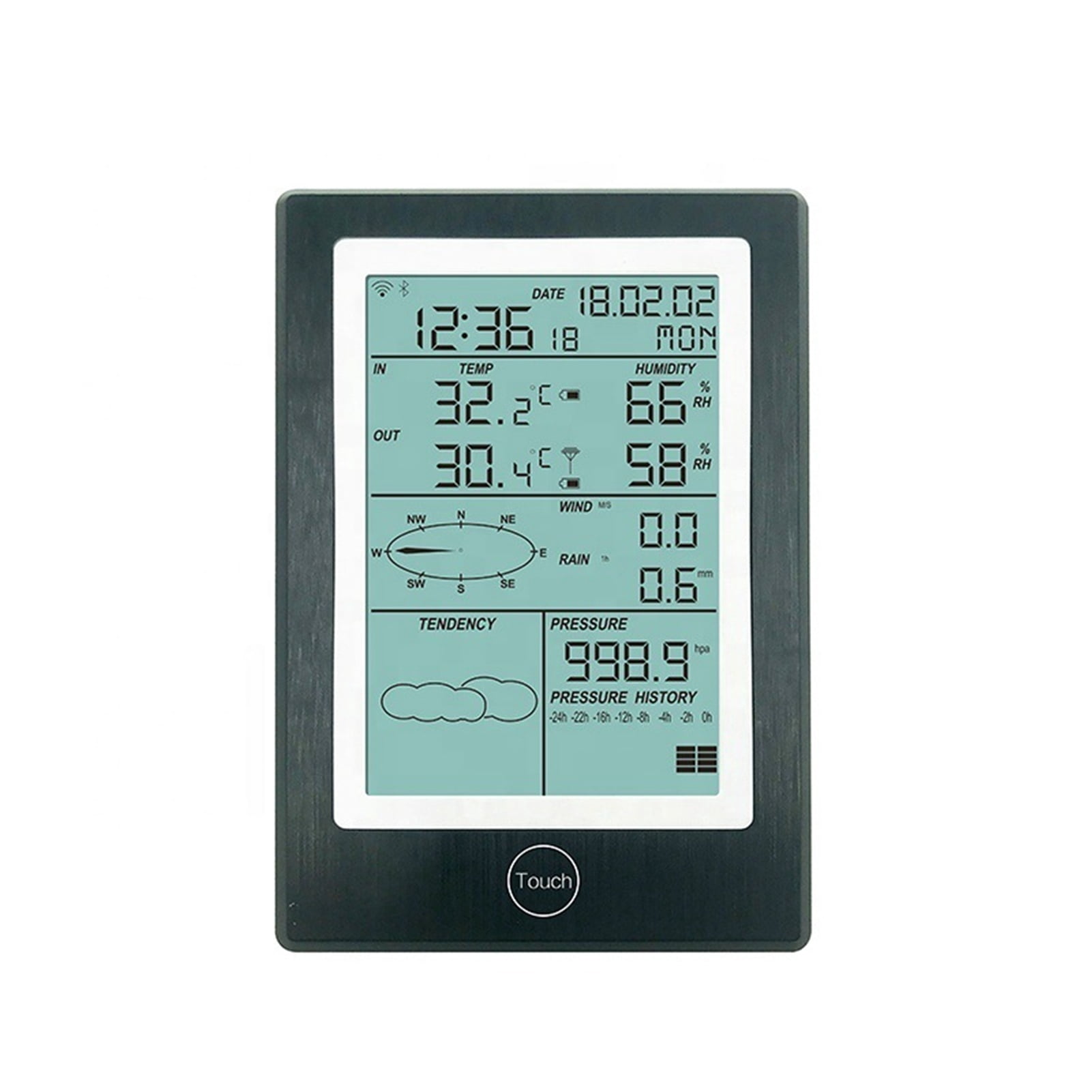 Weather Station Solar Weather Forecast Machine Indoor And Outdoor Temperature And Humidity Meter With WIFI Bluetooth Function ,Easy to Operate