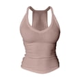thumbnail image 6 of Tank Tops for Women V Neck Racerback Built In Shelf Bra Sleeveless Tops, 6 of 6