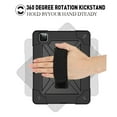 thumbnail image 6 of Dteck Case For iPad Pro 11" 2nd Generation Case with Screen Protector, Heavy Duty Shockproof Protective Cover with 360 Rotate Stand /Hand Strap/ Should Belt /Pencil Holder,Black+Black, 6 of 7