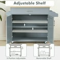 thumbnail image 4 of Kepooman Kitchen Island Cart, Serving Utility Carts,Rolling Kitchen Island Cart with Towel and Spice Rack-Gray, 4 of 10