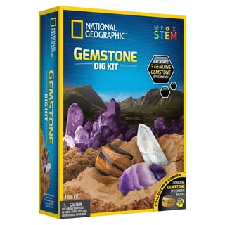  UCAI Gemstone Dig Kit with Rock Collection Box - Dig Up 12 Real  Gems - Mineral & Rock Collection Kit, Science Kits for Kids Age 4-6-8-12,  Archaeology Geology Gift for Boys