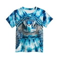 thumbnail image 4 of SGFCWSX Boys Short Sleeve T-Shirt, Kids Crew Neck Tie-Dye Print Summer Tees Regular Fit Casual Everyday Tops Multicolor Size 5-6 Years, 4 of 4