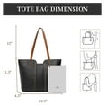 thumbnail image 6 of Montana West Women's Oversized Hobo Tote Shoulder Satchel Bag, Black, 6 of 7