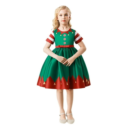 

Girls Fashion Dresses Christmas Xmas Dress Gown Girls Dance Kids Party Child Princess Pageant Girls Dress&Skirt