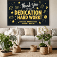 thumbnail image 5 of Black Background Thank You Banner with Gold Elements for Appreciating Hard Work Party Supplies Backdrop Decorations for Office Events Staff Parties and Recognition Ceremonies, 5 of 9
