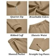 thumbnail image 5 of COOFANDY Men's Quarter Zip Polo Sweatsuit Polo 2 Piece Set Jogging Outfits Tracksuit Athletic Pants and Long Sleeve Casual Sports Set, 5 of 13