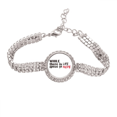 thumbnail image 1 of Quote While There Is Life There Is Hope Tennis Chain Anklet Bracelet Diamond Jewelry, 1 of 3